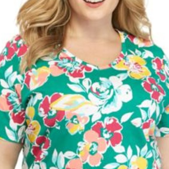 Kim Rogers-Green Explosion Round Neck Top 3X - Picture 2 of 5